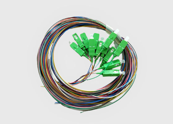12 tranças coloridas da fibra ótica do SC UPC Corning do único modo 0.9mm