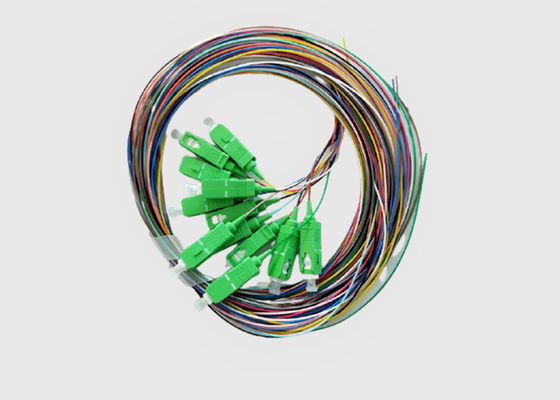12 tranças coloridas da fibra ótica do SC UPC Corning do único modo 0.9mm