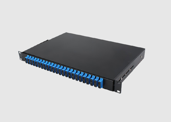 Adaptador simples do SC/PC de 19 milímetros do porto do painel de remendo 24 da montagem em rack da polegada 1U