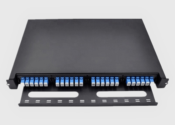 painel de remendo de fibra da montagem em rack de 1U HD com o painel de MPO/de gaveta ou adaptador de MTP